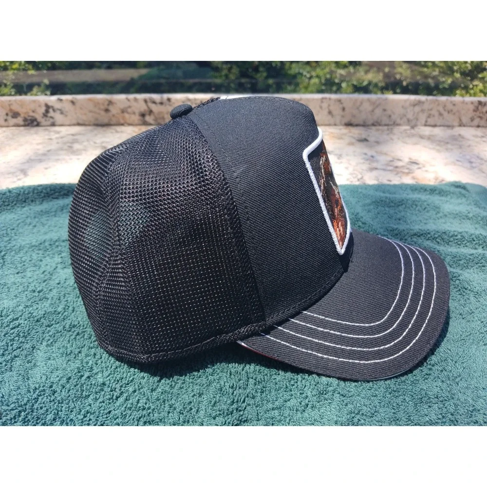 NWT GORIN BROS. Horse Power HP The Farm Trucker Hat Cap One Size‎ Black Red NEW